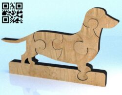 Dog puzzle E0012256 file cdr and dxf free vector download for laser cut