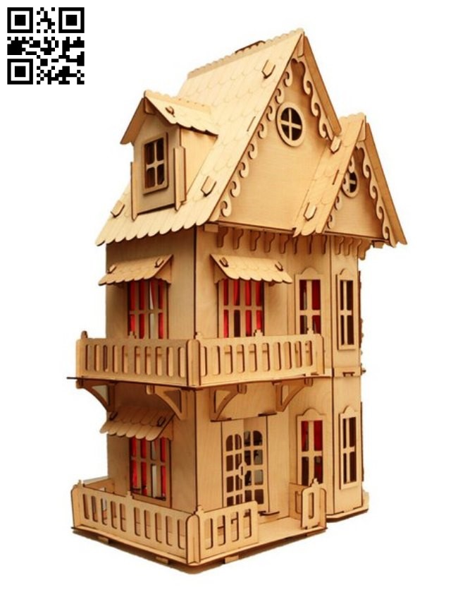 Doll house E0012401 file cdr and dxf free vector download for laser cut