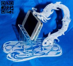 Dragon iPhone Stand E0012350 file cdr and dxf free vector download for laser cut