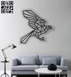 Eagle Mural E0012449 file cdr and dxf free vector download for laser cut plasma