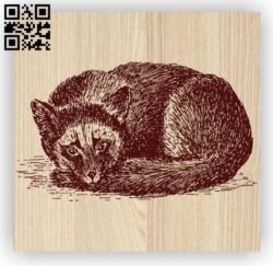 Fox E0012369 file cdr and dxf free vector download for laser engraving machines