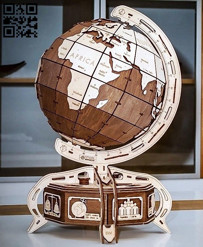 Globe E0012425 file cdr and dxf free vector download for laser cut