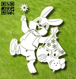 Hare and wolf E0012258 file cdr and dxf free vector download for laser engraving machines