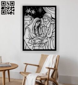 Holy family Jesus E0012302 file cdr and dxf free vector download for laser engraving machines