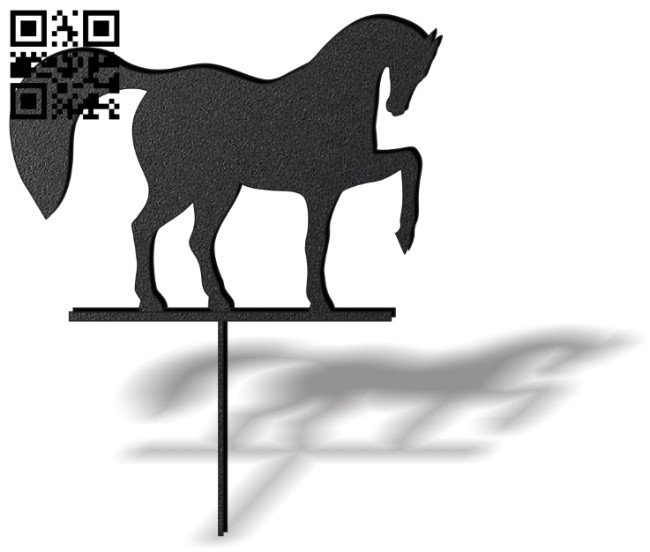 Horse weather wind vane E0012444 file cdr and dxf free vector download for laser cut plasma