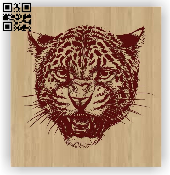 Leopard head E0012548 file cdr and dxf free vector download for laser engraving machines