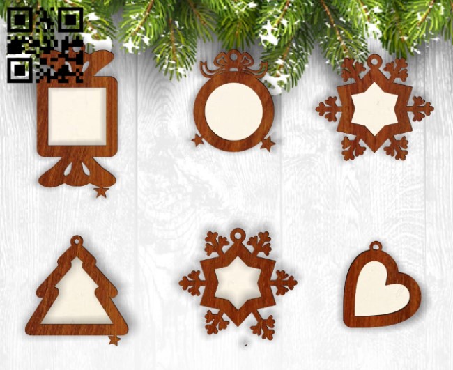 New year photo frames E0012505 file cdr and dxf free vector download for laser cut