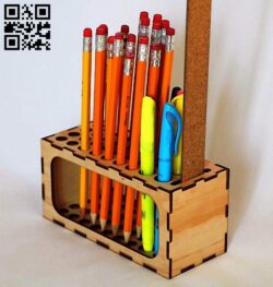 Pencil Organizer E0012562 file cdr and dxf free vector download for laser cut