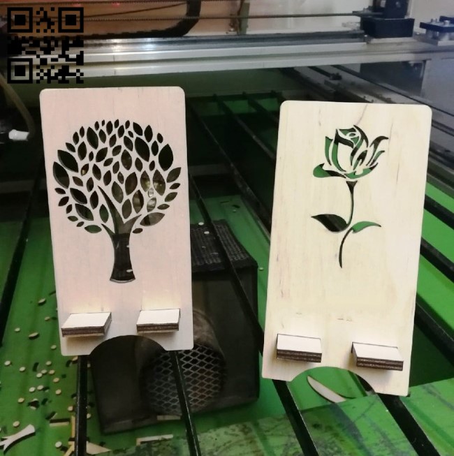 Phone stand E0012314 file cdr and dxf free vector download for laser cut