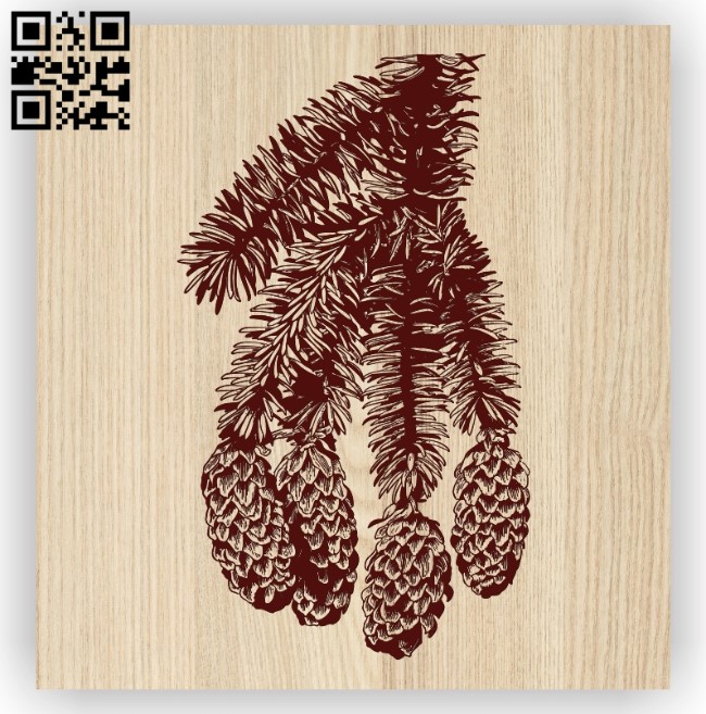 Pine E0012474 file cdr and dxf free vector download for laser engraving machines