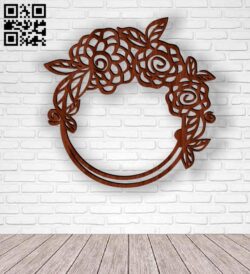 Rose photo frames E0012332 file cdr and dxf free vector download for Laser cut