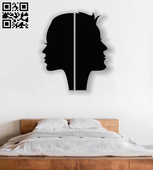 Two faces E0012426 file cdr and dxf free vector download for laser cut plasma