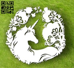 Unicorn E0012272 file cdr and dxf free vector download for laser cut plasma