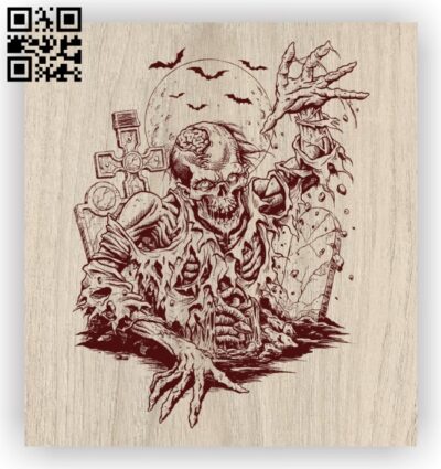 Zombie E0012417 file cdr and dxf free vector download for laser cut