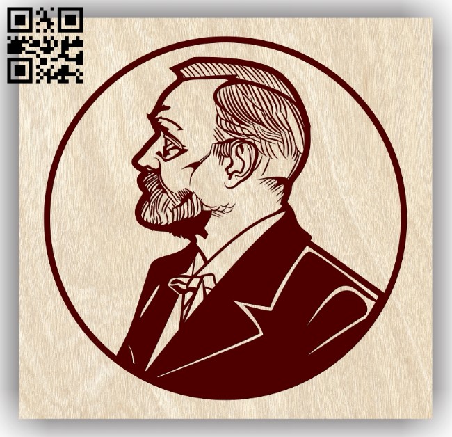 Alfred Nobel E0012831 file cdr and dxf free vector download for laser engraving machines