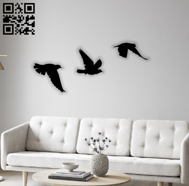 Birds E0012679 file cdr and dxf free vector download for laser cut plasma