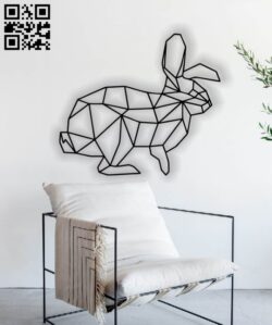 Bunny mural E0012840 file cdr and dxf free vector download for laser cut