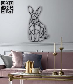 Bunny mural E0012841 file cdr and dxf free vector download for laser cut