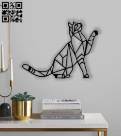 Cat mural E0012805 file cdr and dxf free vector download for laser cut