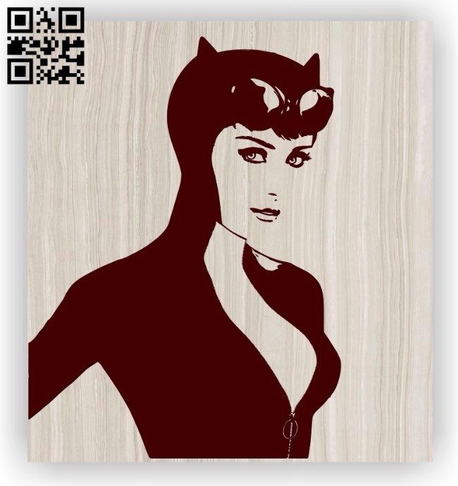 Catwoman E0012658 file cdr and dxf free vector download for laser engraving machines