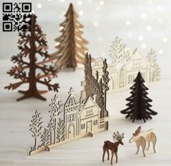 Christmas E0012674 file cdr and dxf free vector download for laser cut