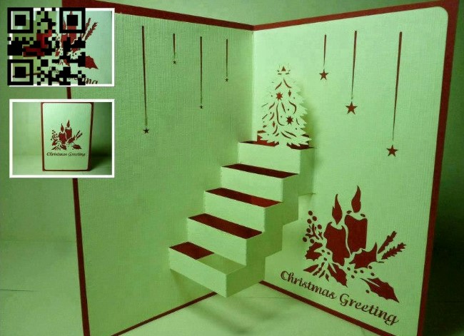 Christmas card E0012816 file cdr and dxf free vector download for laser cut plasma