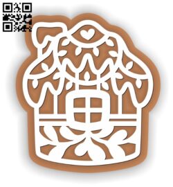 Christmas gingerbread E0012593 file cdr and dxf free vector download for laser cut