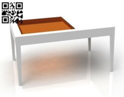 Coffee table with glass top E0012771 file cdr and dxf free vector download for laser cut