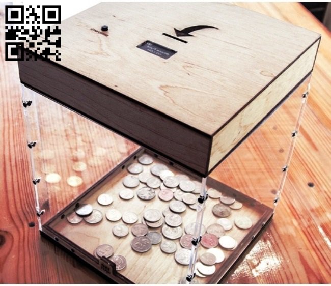 Coin box E0012863 file cdr and dxf free vector download for laser cut