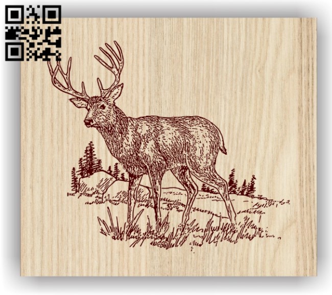 Deer E0012656 file cdr and dxf free vector download for laser engraving machines