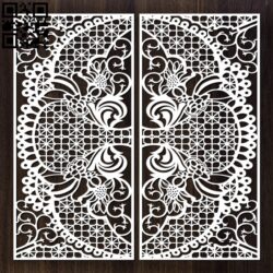 Design pattern door E0012633 file cdr and dxf free vector download for laser cut cnc