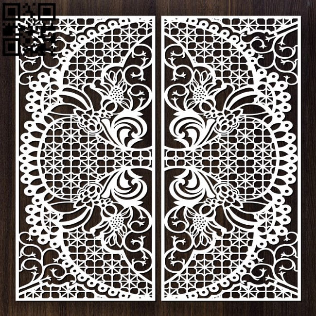 Design pattern door E0012633 file cdr and dxf free vector download for laser cut cnc