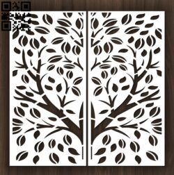 Design pattern door E0012634 file cdr and dxf free vector download for laser cut cnc