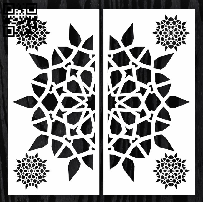 Design pattern door E0012906 file cdr and dxf free vector download for laser cut cnc