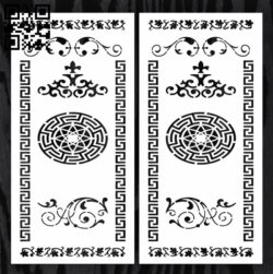 Design pattern door E0012907 file cdr and dxf free vector download for laser cut cnc