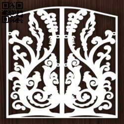 Design pattern door E0012908 file cdr and dxf free vector download for laser cut cnc