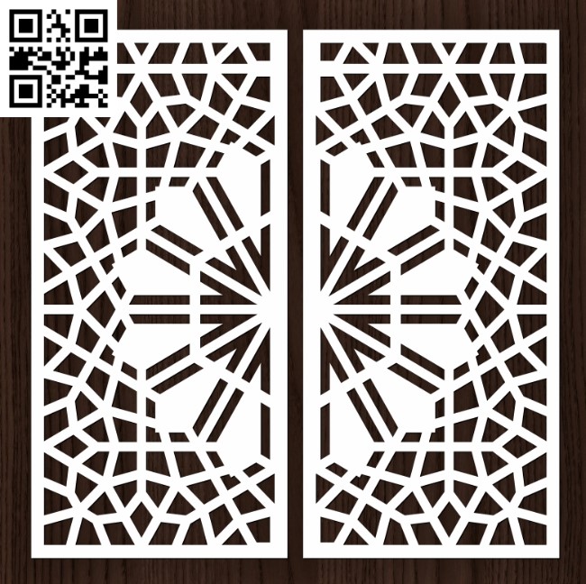 Design pattern door E0012910 file cdr and dxf free vector download for laser cut cnc