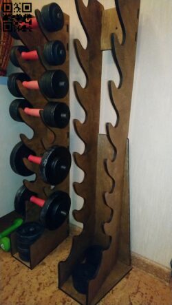 Dumbbells stand  E0012917 file cdr and dxf free vector download for laser cut