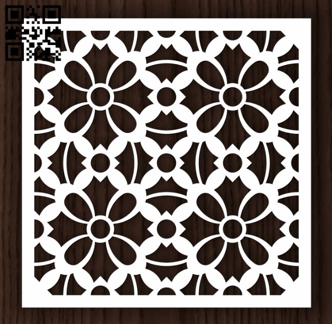 Flowers panel E0012801 file cdr and dxf free vector download for laser cut