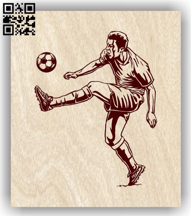 Football player E0012829 file cdr and dxf free vector download for laser engraving machines