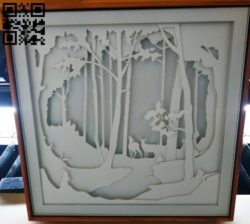 Forest Animals light box E0012609 file cdr and dxf free vector download for laser cut
