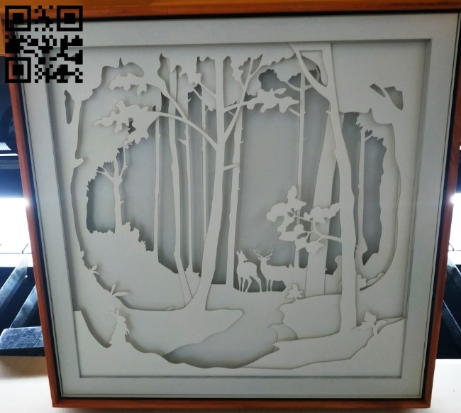 Forest Animals light box E0012609 file cdr and dxf free vector download for laser cut