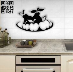 Fruit plate kitchen decoration E0012661 file cdr and dxf free vector download for laser cut