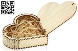 Heart box E0012878 file cdr and dxf free vector download for laser cut plasma