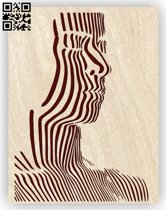 Illusion face E0012890 file cdr and dxf free vector download for laser engraving machines