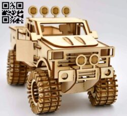 Jeep car E0012747 file cdr and dxf free vector download for laser cut