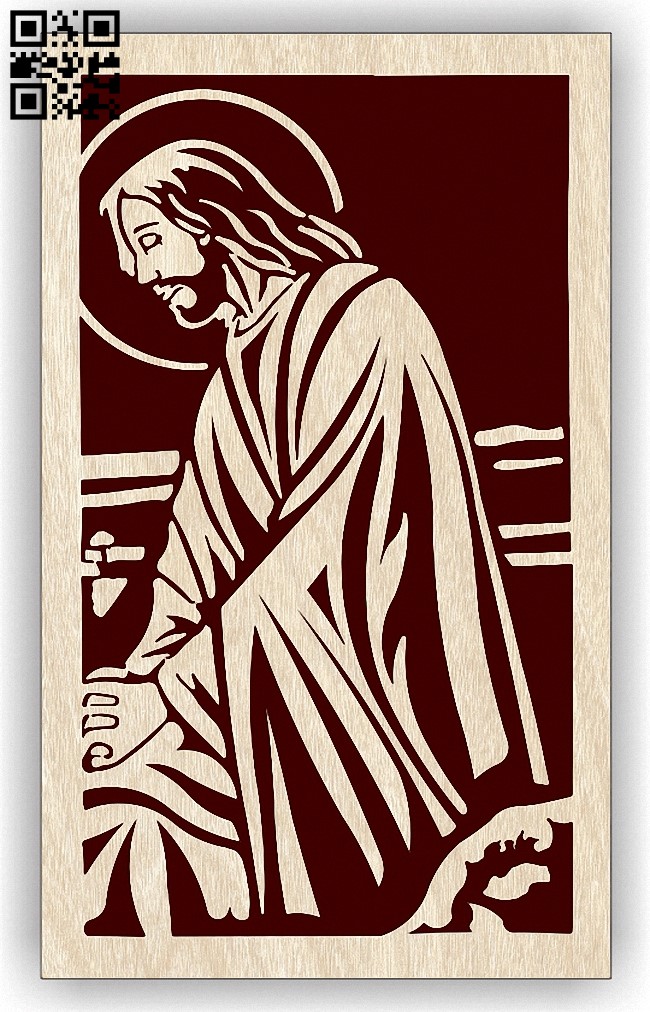 Jesus E0012914 file cdr and dxf free vector download for laser engraving machines