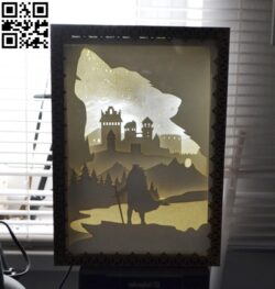 King of the North light box E0012654 file cdr and dxf free vector download for laser cut