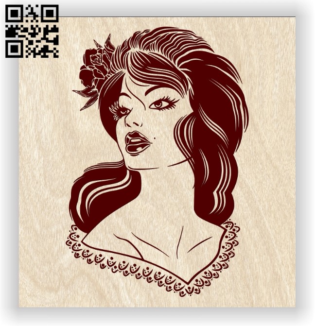 Lady E0012598 file cdr and dxf free vector download for laser engraving machines