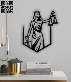 Lady Justice E0012676 file cdr and dxf free vector download for laser cut plasma